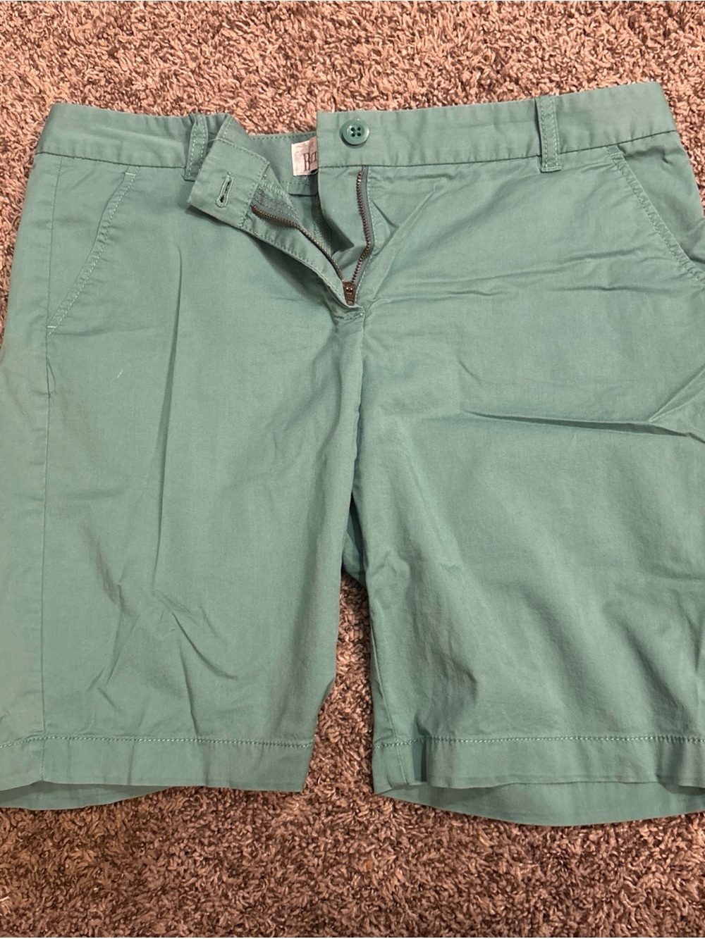 Bermuda J Crew Women’s Turquoise Light Green Chino Shorts Size 8